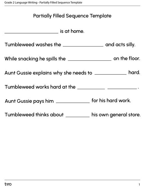 Partially filled sequence template
