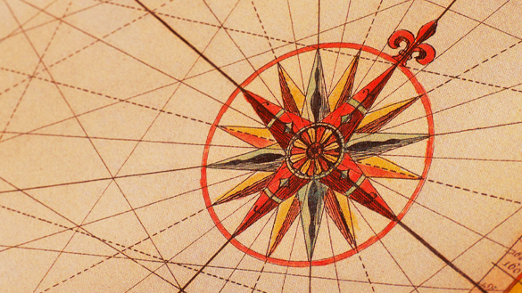 Historical version of the compass rose