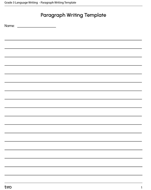 Paragraph writing template