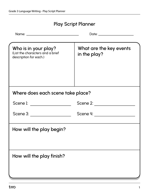 Play Script Planner