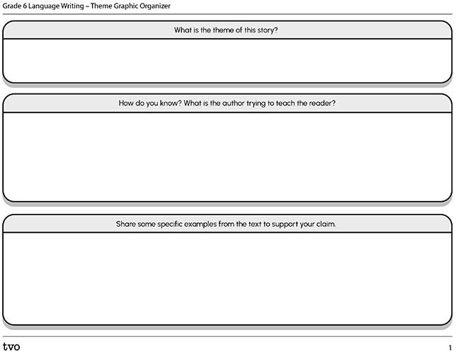 Theme Graphic Organizer
