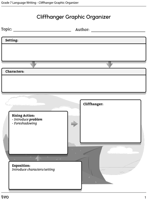 Cliffhanger Graphic Organizer