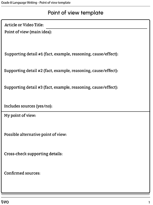 Point of view template