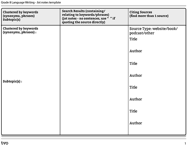 Jot Notes Template
