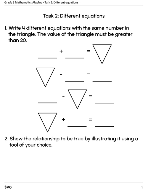 Task 2: Different equations