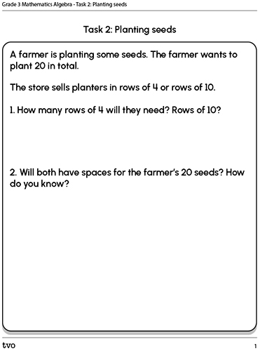 Planting Seeds Word Problem