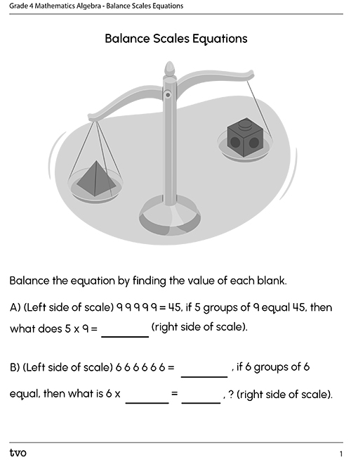 Balance Scales Equations