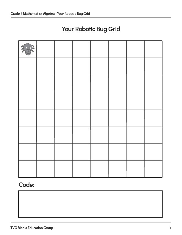 Your Robotic Bug Grid