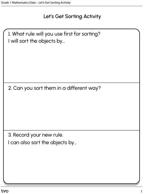 Let’s Get Sorting Activity