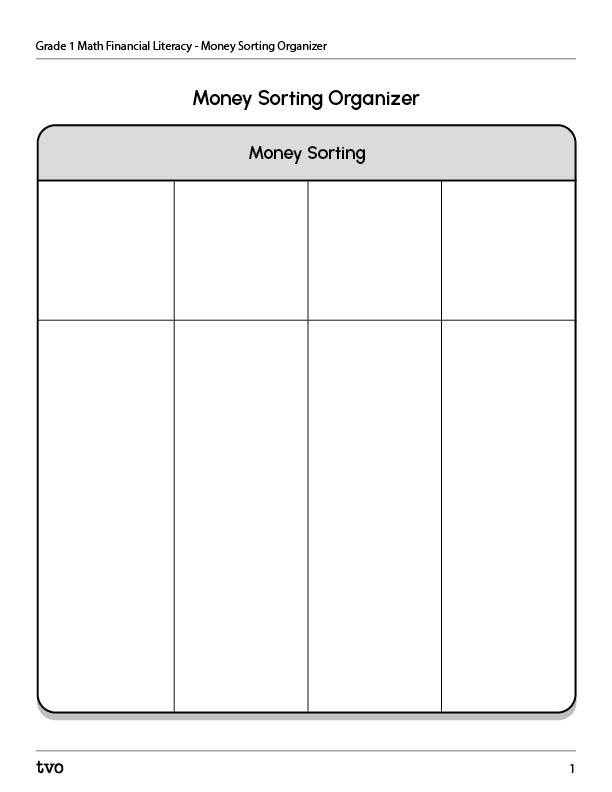 Money Sorting Organizer