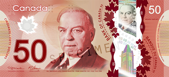 Canadian 50 dollar bill.