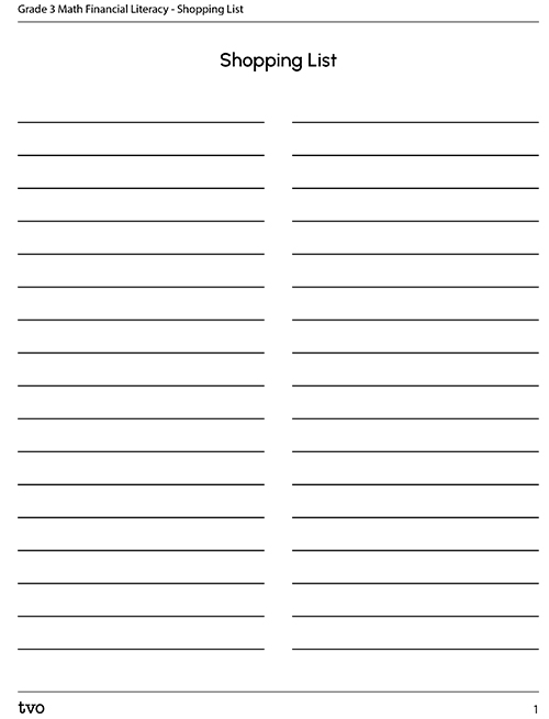 Shopping List