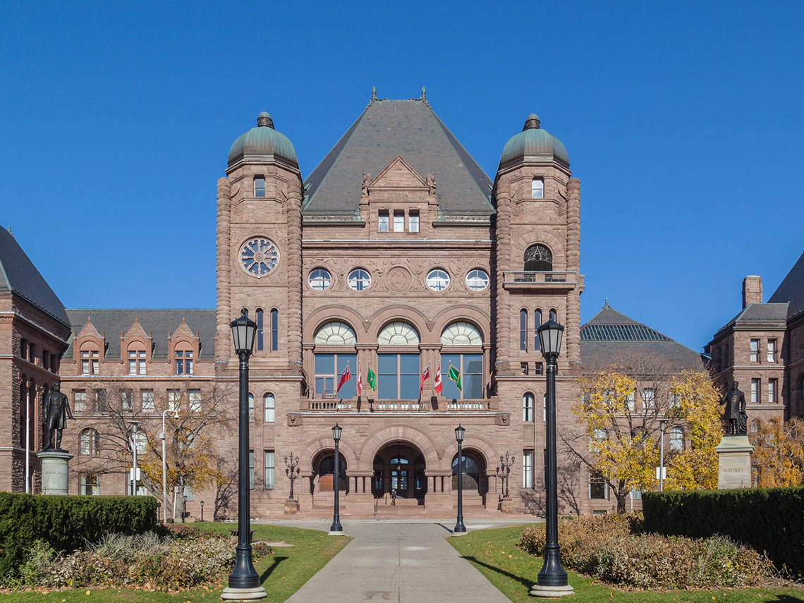 The Legislative Assembly of Ontario building.
