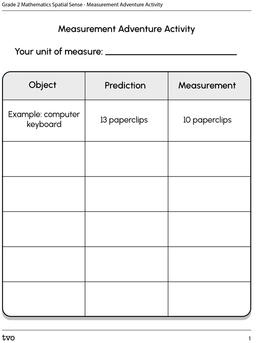 Measurement Adventure Activity