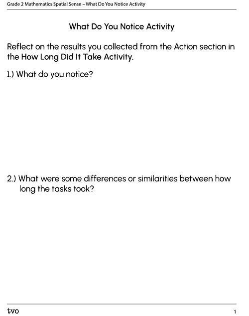 What Do You Notice Activity