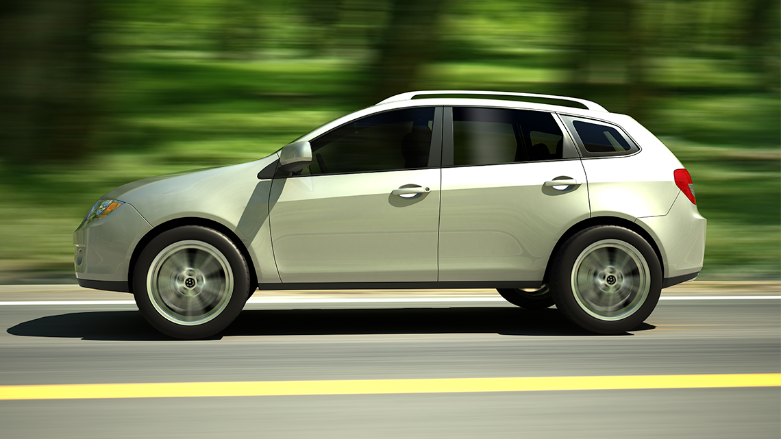 A small four seater car.