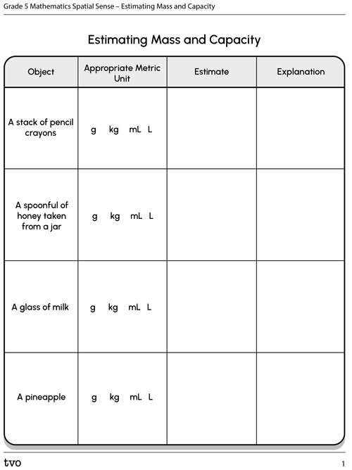 Estimating Mass and Capacity