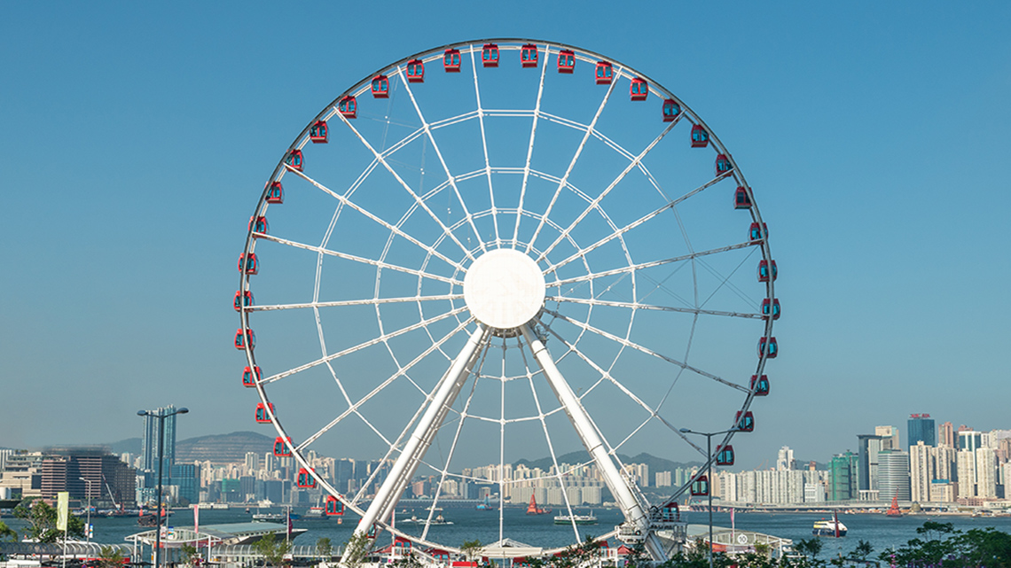 A Ferris wheel