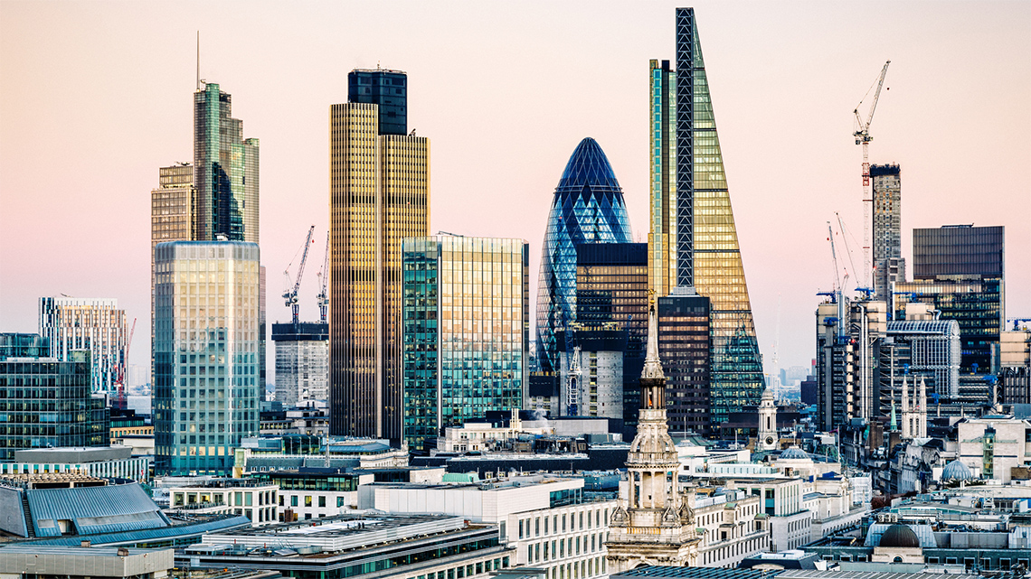Skyscrapers in the city of London, England.