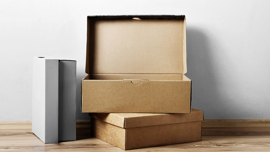 Three rectangular boxes with lids
