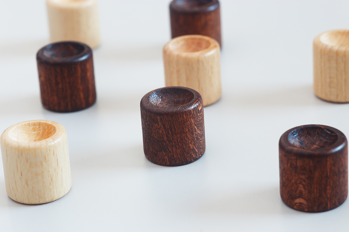 A cylinder wood cutting