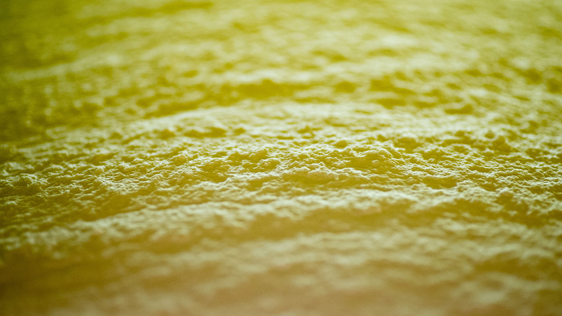 The wood has a thick texture and becomes a liquid.