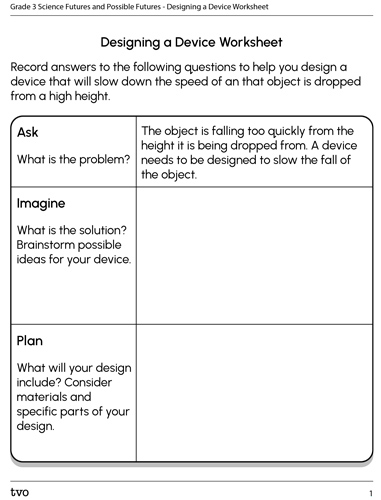Designing a Device Worksheet