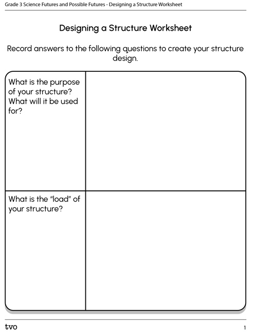 Designing a Structure Worksheet