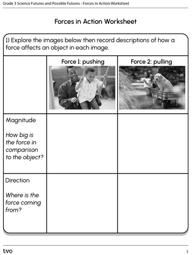 Forces in Action Worksheet
