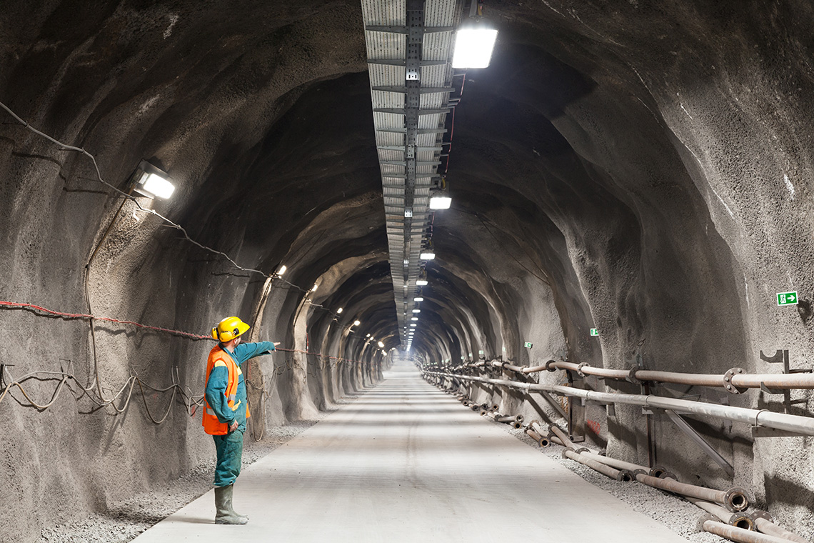An underground mine.
