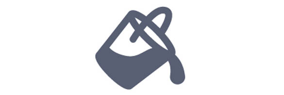 An icon of a tilted bucket of paint