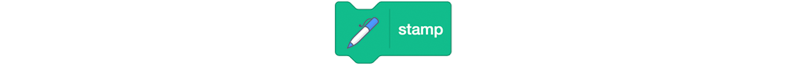 A pen and a block with the word “stamp”