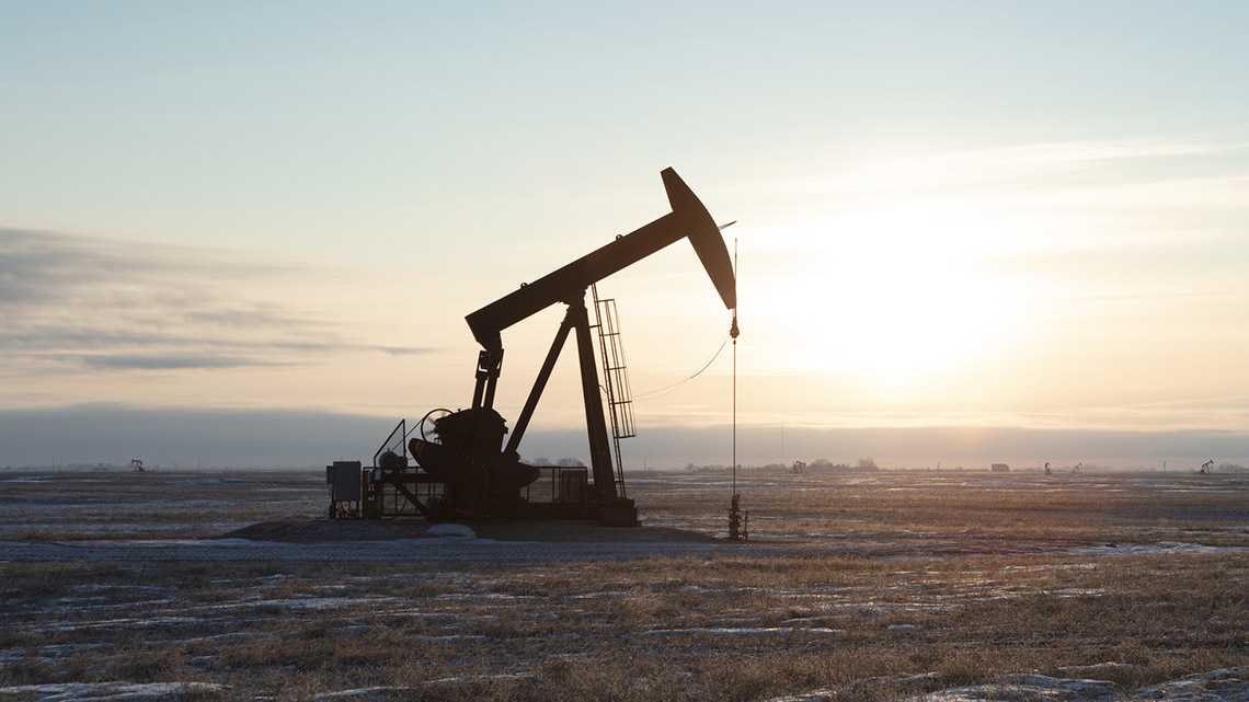 An oil rig.