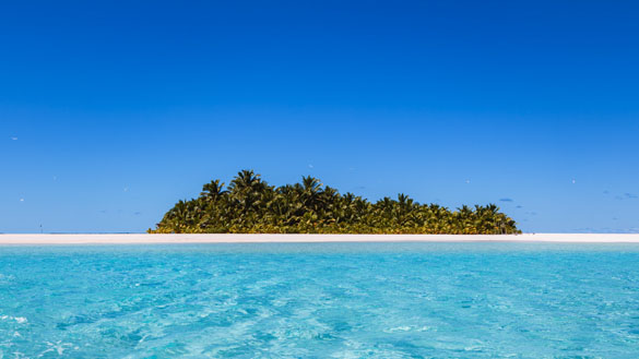 A tropical island.