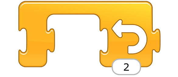 A repeat block in Scratch Jr.