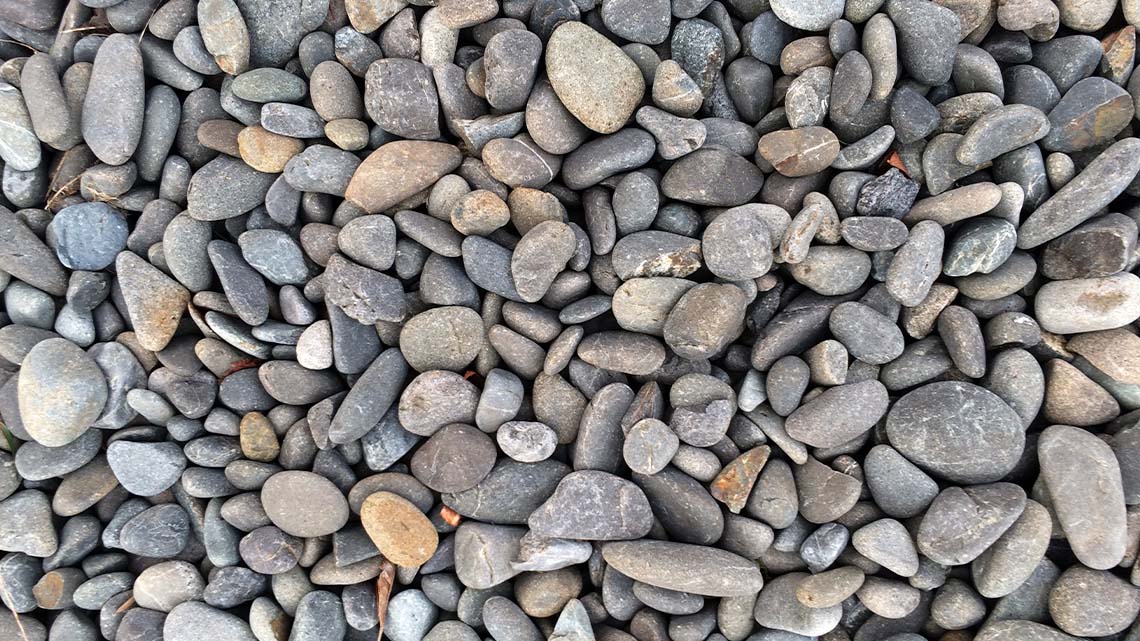 Pebbles and stone rocks.