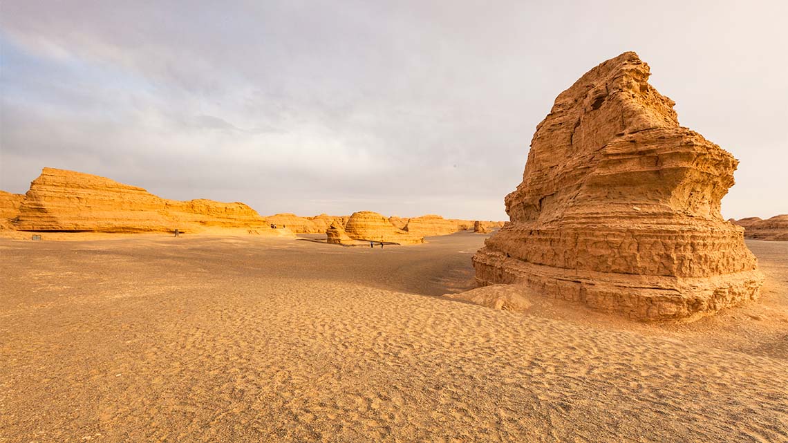 Wind erosion A land form made of sand.