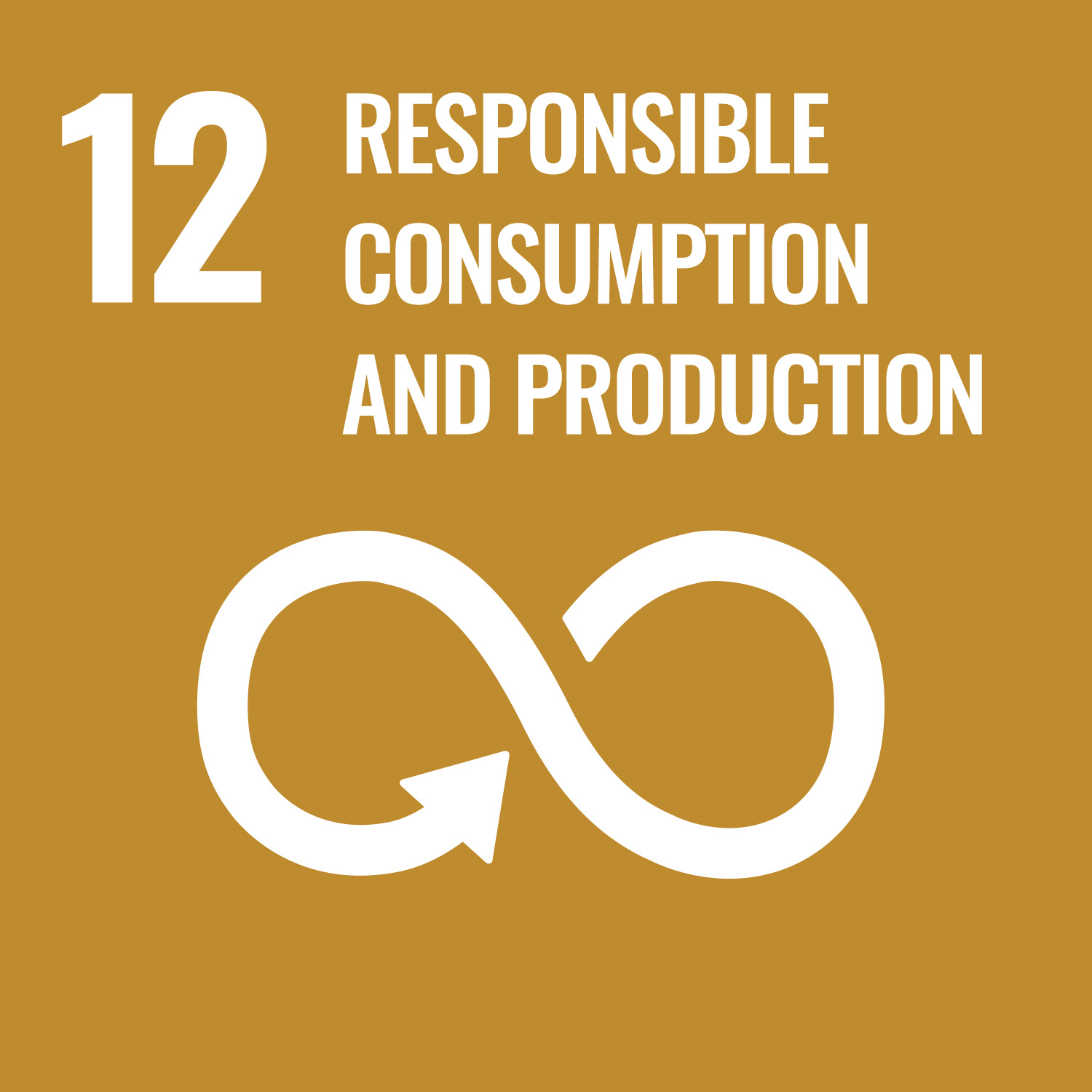 This goal is responsible consumption and production with an arrow in the shape of a figure eight.