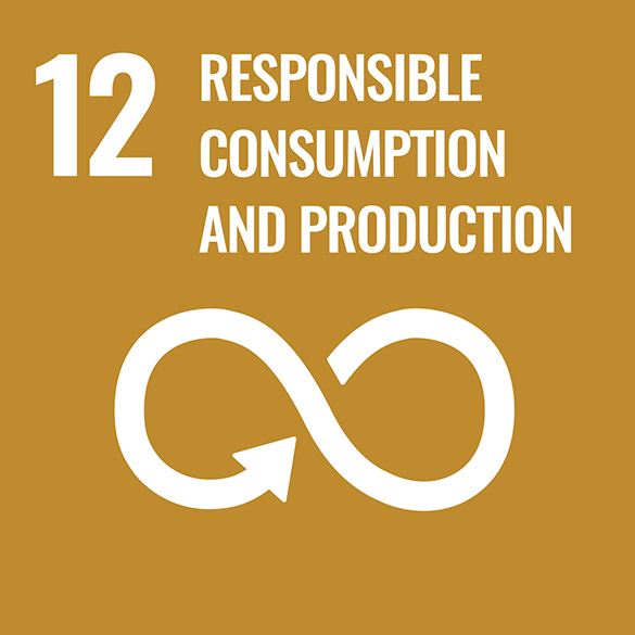 This goal is responsible consumption and production with an arrow in the shape of a figure eight.
