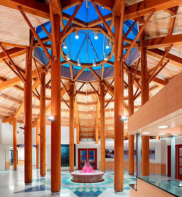 Health centre is inclusive and has the traditional medicine wheel.