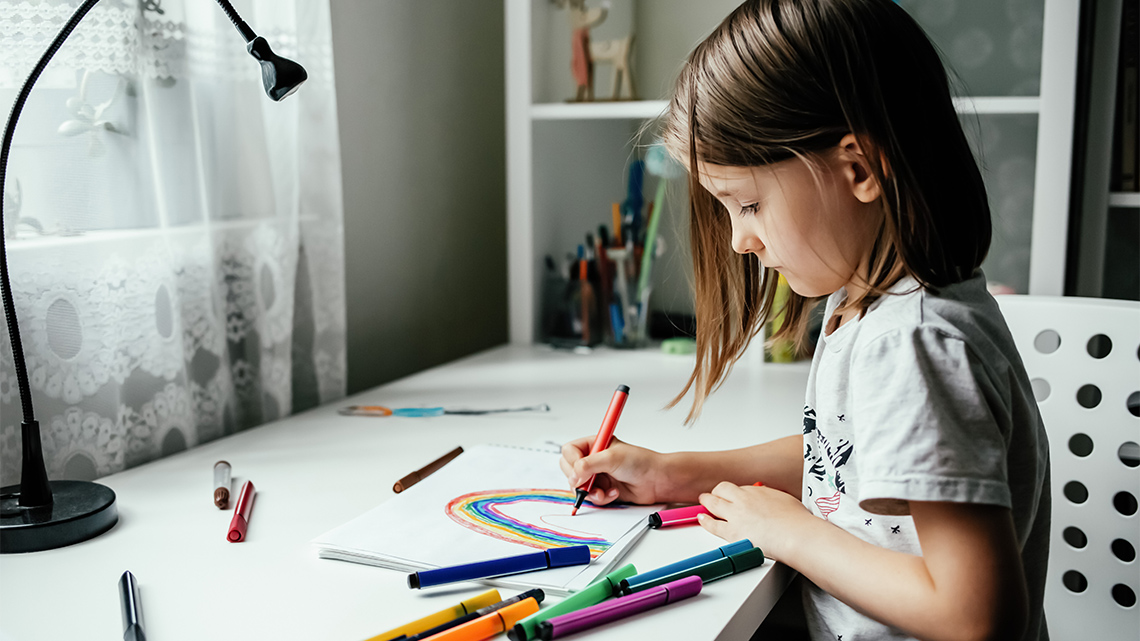 Child drawing a picture