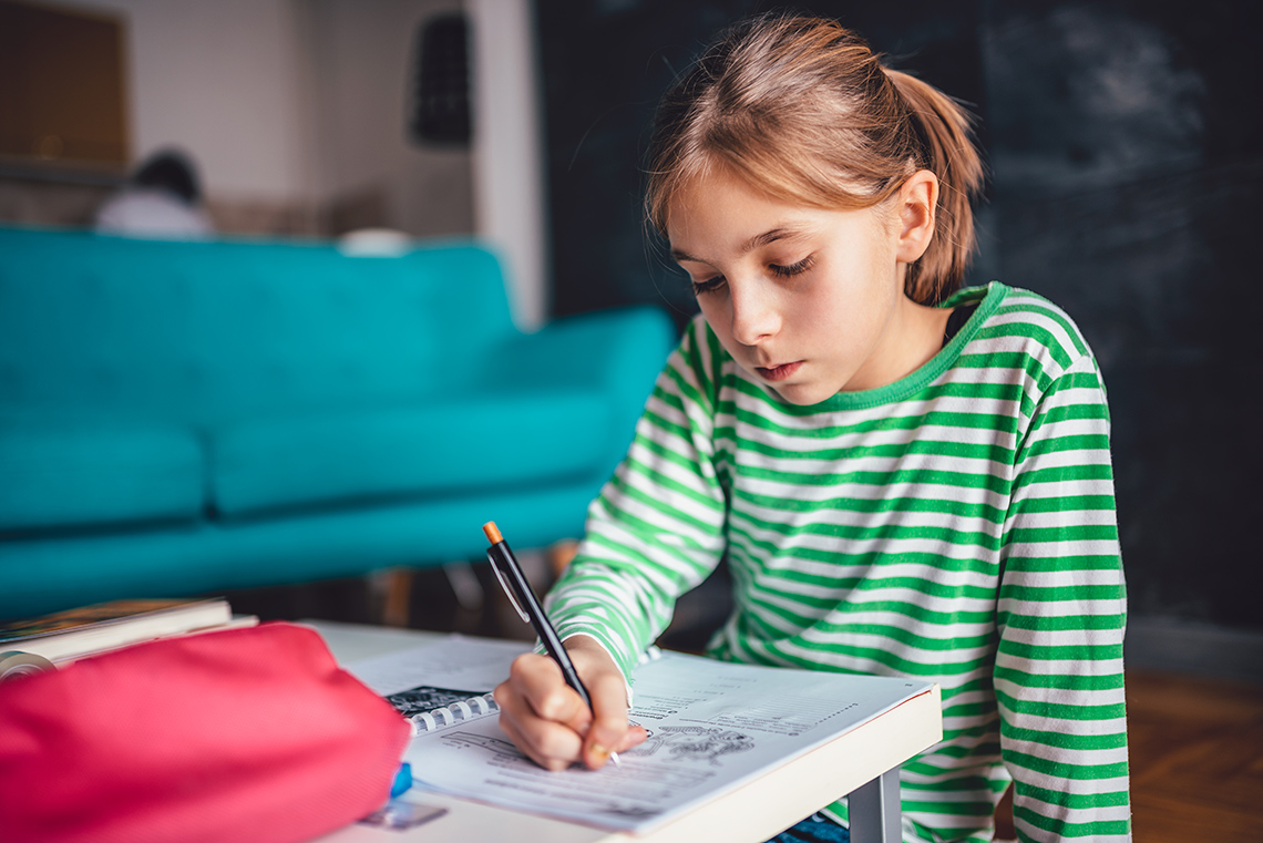 Child designing A learner working on a design