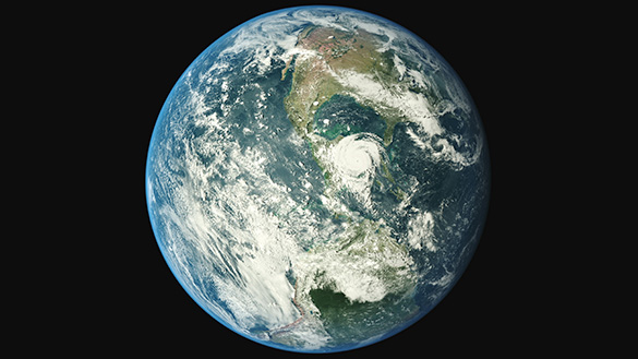 Earth’s weather A view of the weather on Earth from space.