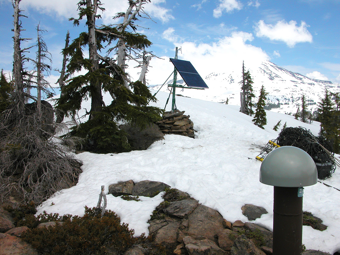 GPS satellites installed by NASA in the Sierra Nevada mountains