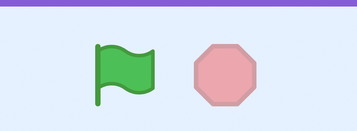 The words “try it” above a flag to the left and an octagon icon to the right.