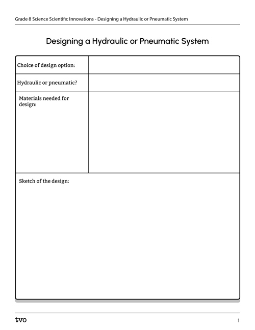 Designing a Hydraulic or Pneumatic System