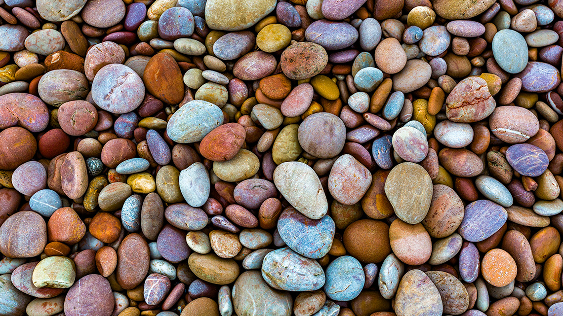 A group of small stones.