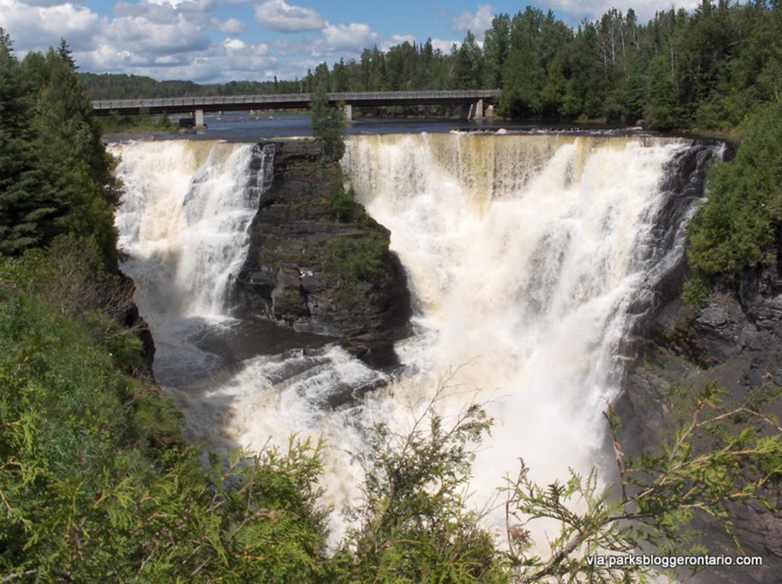 Waterfalls known as Kakabeka Falls, which are west of Thunder Bay, Ontario.