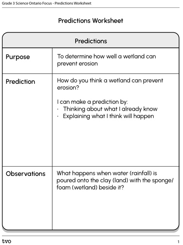 Predictions Worksheet