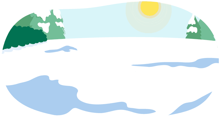 Snow melting on a warm sunny day.